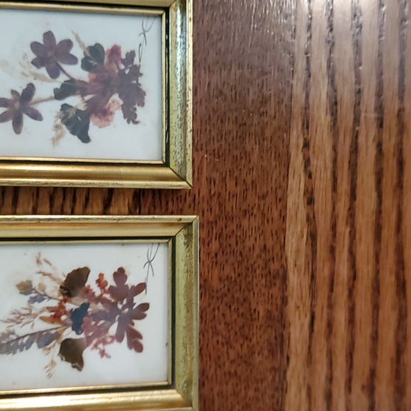 Vintage Floralp Tyrol Austria Pressed Flowers Miniature Framed Pictures Set of 2 - Picture 10 of 10
